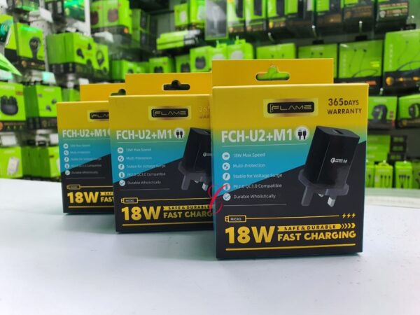 Flame 18W fast chargers