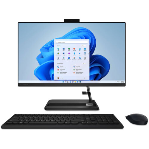 Lenovo IdeaCentre 3 All-in-One Intel Core i7 12th Gen 8GB RAM 512GB SSD 23.8 Inches FHD Display Desktop Computer Black