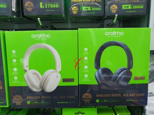 Oraimo BoomPop Lite OHP-317 – 65Hrs Long Playtime Headphones 🎧🔥