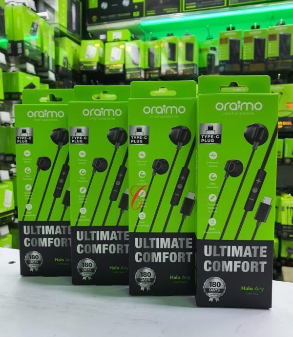 Oraimo Halo Airy OEP-650 Type-C Earphones – Ultimate Comfort & High-Quality Sound