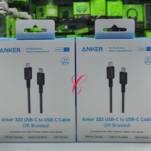 nker 322 USB-C to USB-C Braided Cable (3ft)