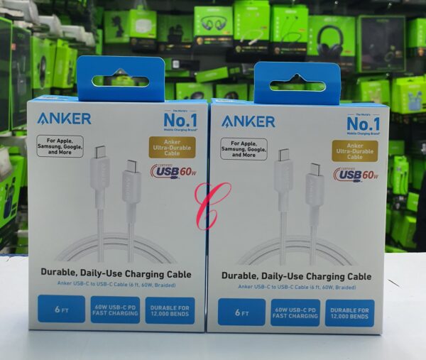 Anker 322 USB C to USB C 60W 6ft braider cables
